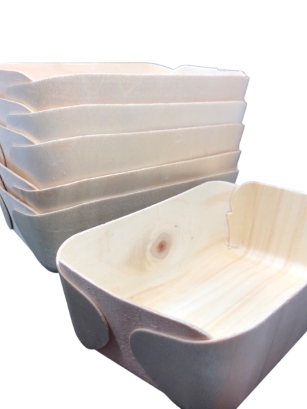 🎁 Bundle of 6 Natural Wooden Fiber Storage & Gift Baskets  | Farmstead Market